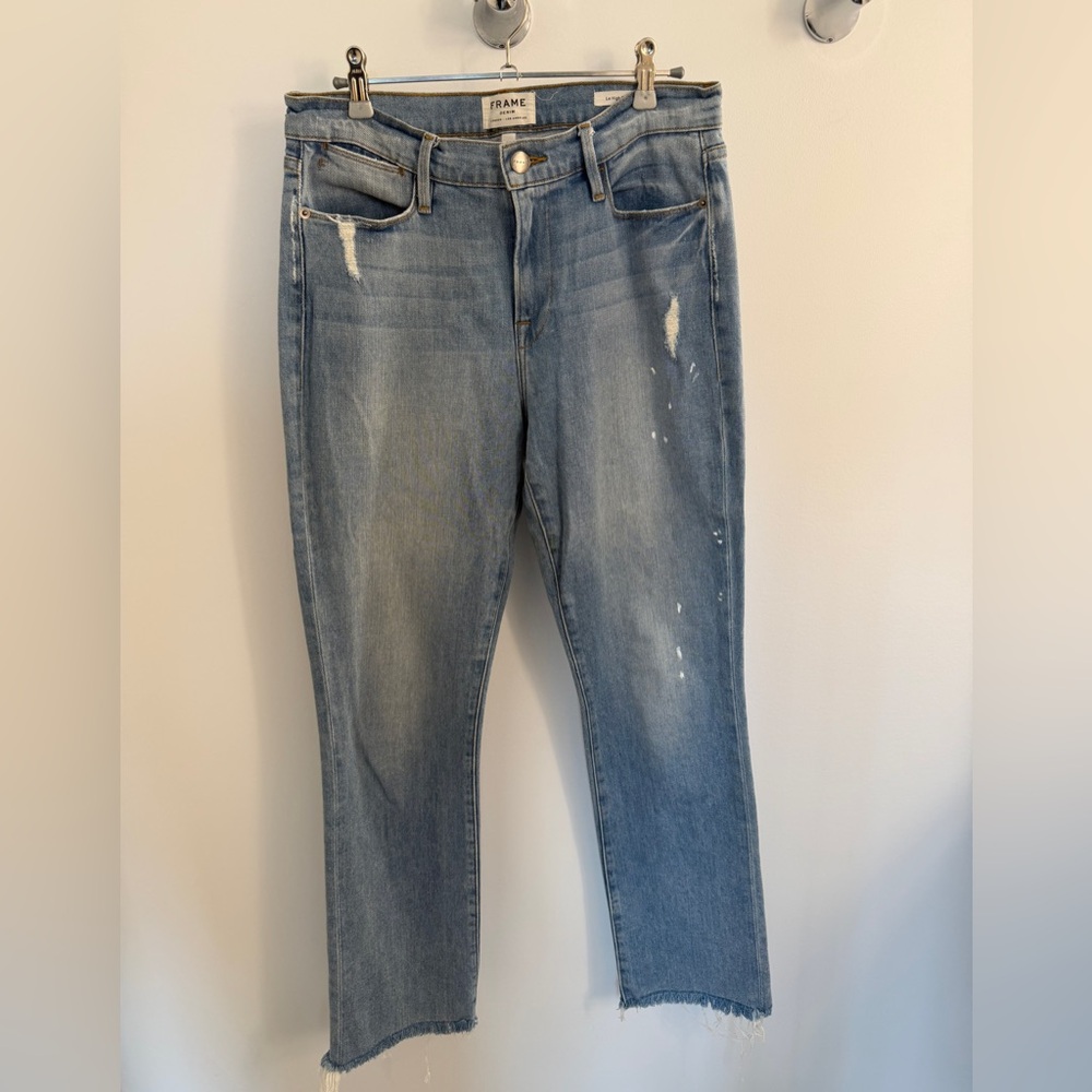 Frame Denim Women's Le High Distressed Straight Leg Jeans